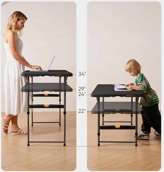 NEW Folding Table 4 feet, adjustable height (2 available) *READ* - photo 2