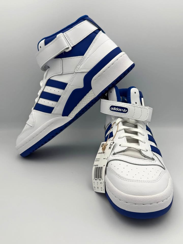 Adidas Forum Mid Royal Blue & White - Size 10.5