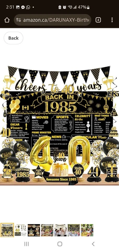 40th Birthday Party Decorations - photo 2
