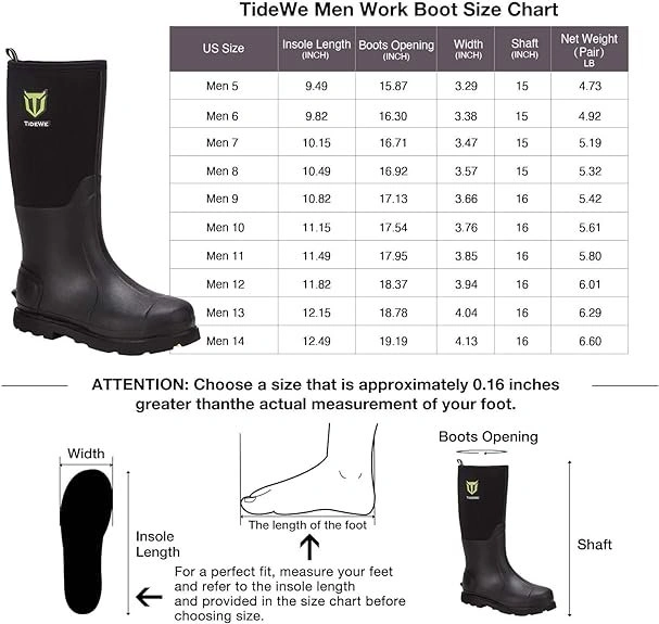 New Men's Neoprene Rain Boot (Sz 6) - photo 3