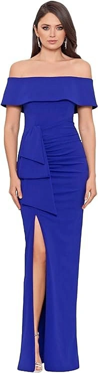 NWT Xscape Scuba Crepe Slit Dress (Sz 10p)