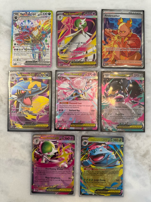 Pokemon Mega EX Cards Lot