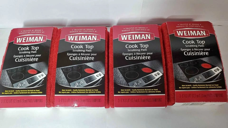 Weiman Cook Top Scrubbing Pads, 3-Pack