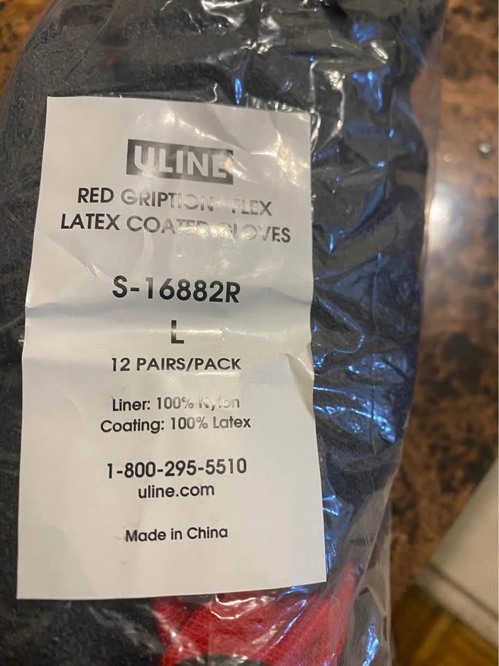 ULINE GRIPTION FLEX LATEX COATED GLOVES - M/L/XL - photo 3