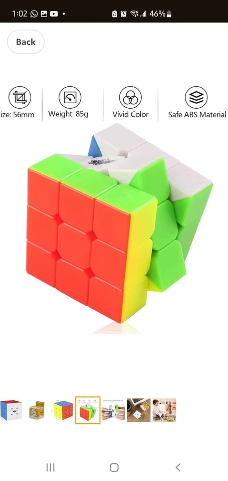 3x3 Speed Cube Stickerless - photo 4