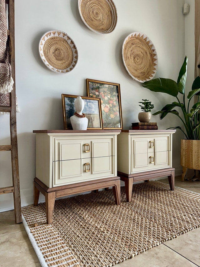 Refinished Set of Vintage Dixie Nightstands