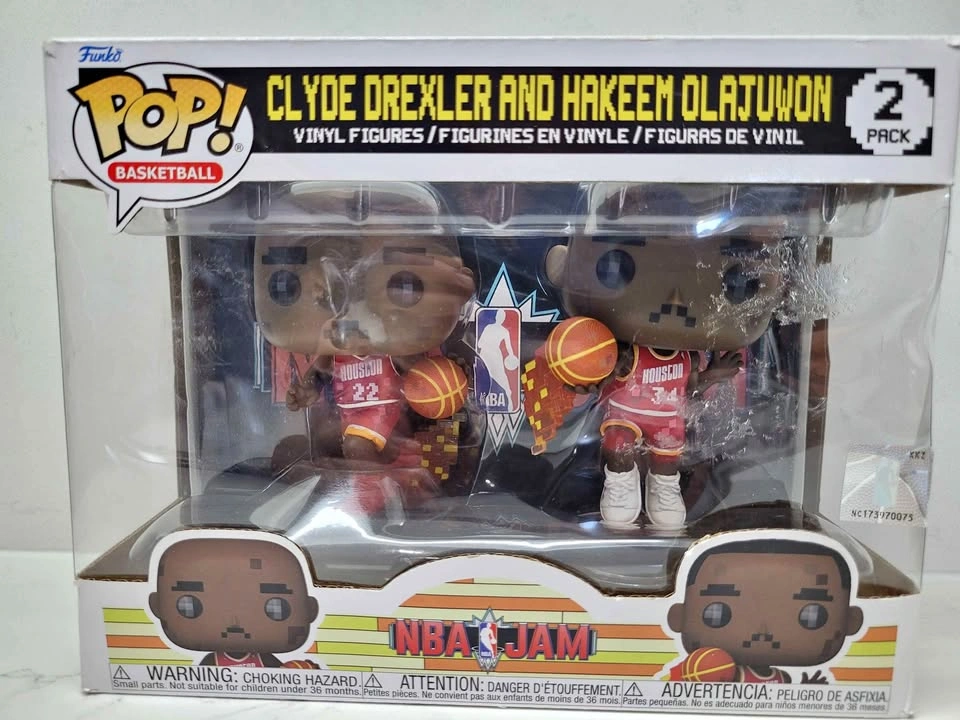 Funko Pop! NBA JAM: Clyde Drexler & Hakeem Olajuwon 2-Pack