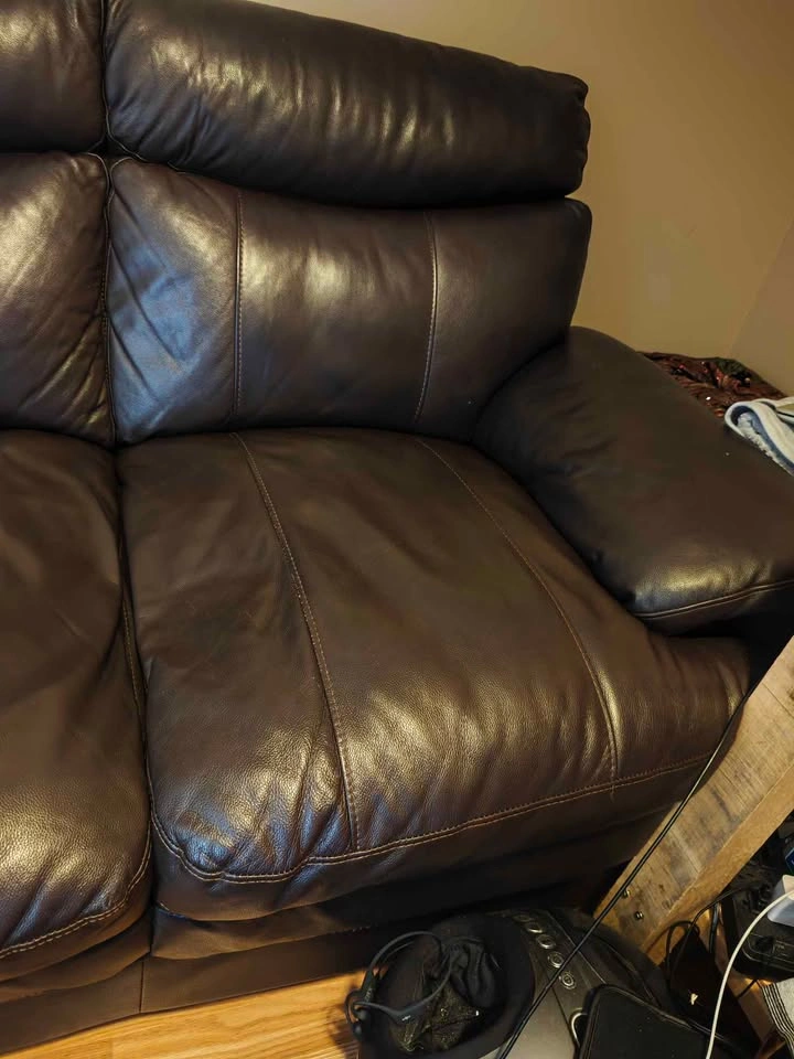 Genuine leather 3 seat sofa - photo 3