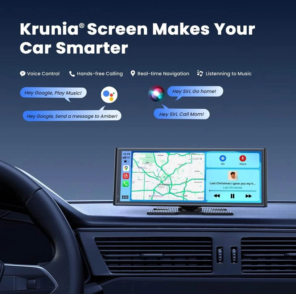 Krunia 9.26" Wireless CarPlay Android Auto Car Display + Backup - photo 2
