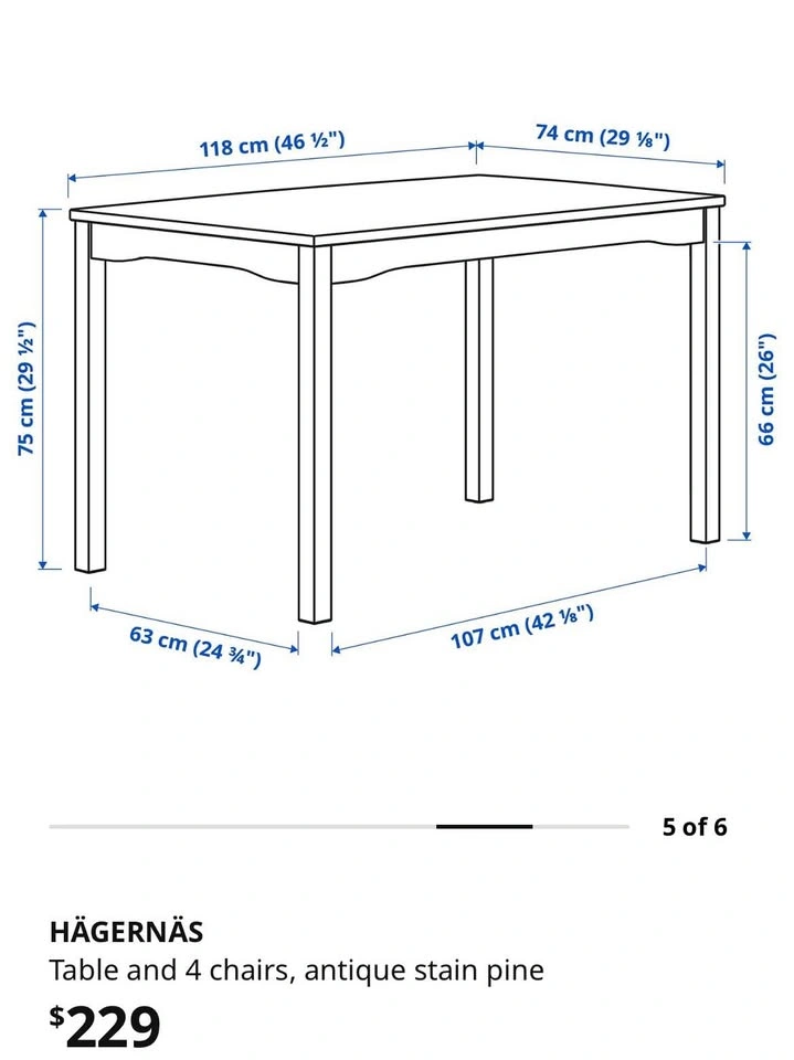 Table and 4 chairs - photo 3