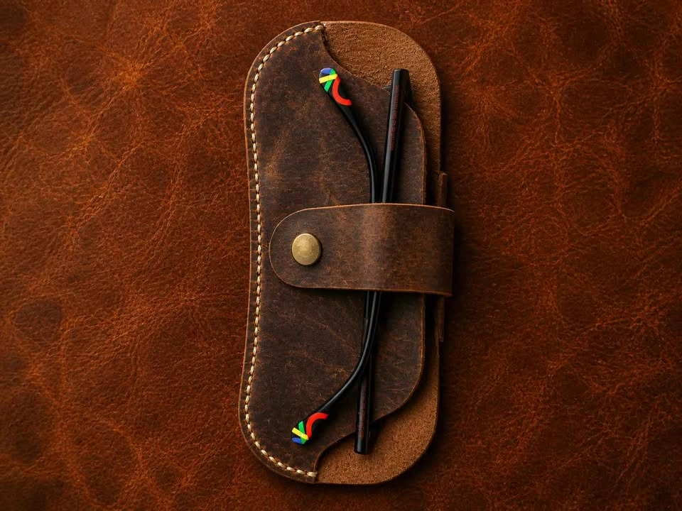 Handmade Leather Glasses Case – Premium Full Grain, with custom - photo 3