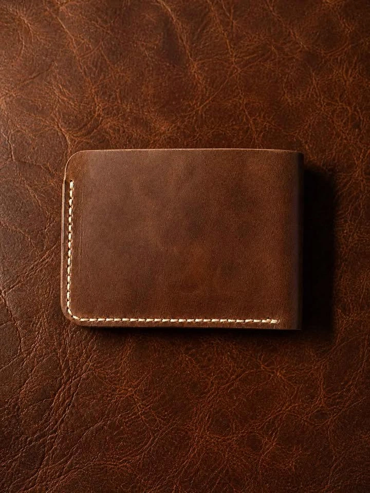 Handmade Leather Wallet, European Cowhide & Goat Skin, Custom In - photo 3