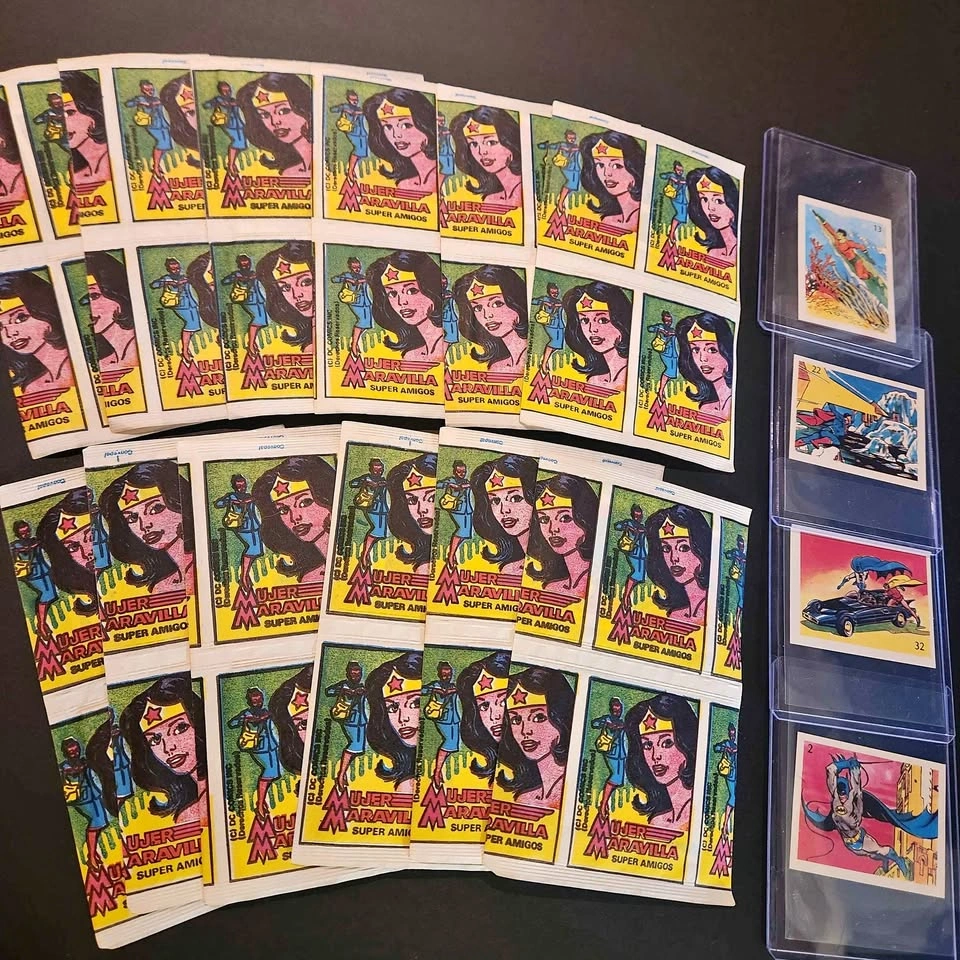 Vintage 1980s DC Comics Super Friends Cards Lot - 24 Sealed Pack