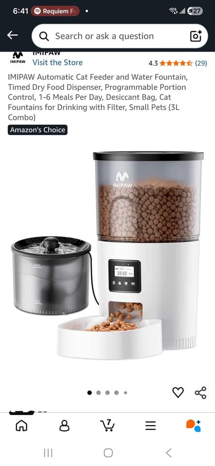 Automatic Cat Feeder and Water Fountain - Brand New - photo 2