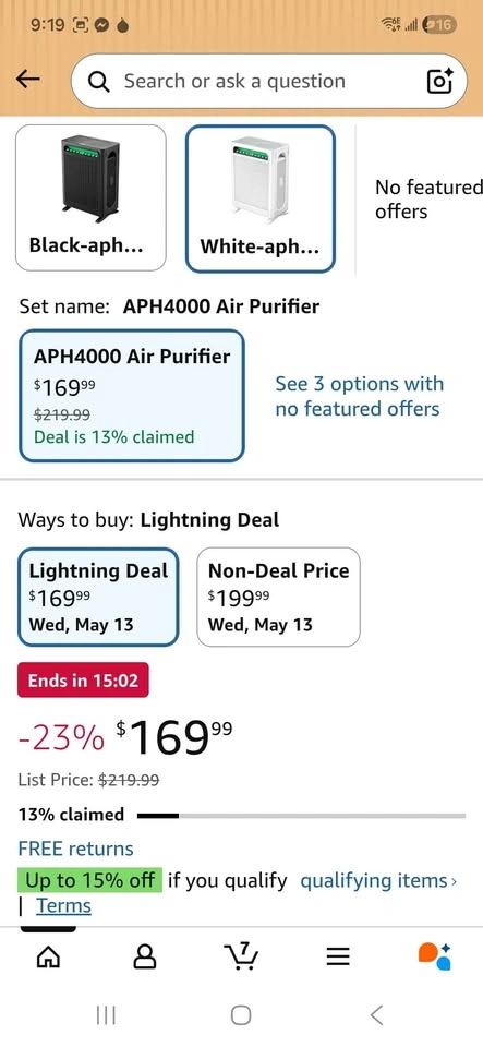 KNKA Air Purifier for Home Up to 1695 Ft², HEPA Air Cleaner - photo 5