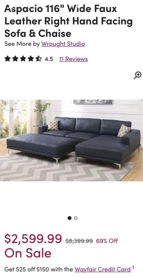 Sofa / Couch L Shaped - Good Condition - New for $2600 - photo 3