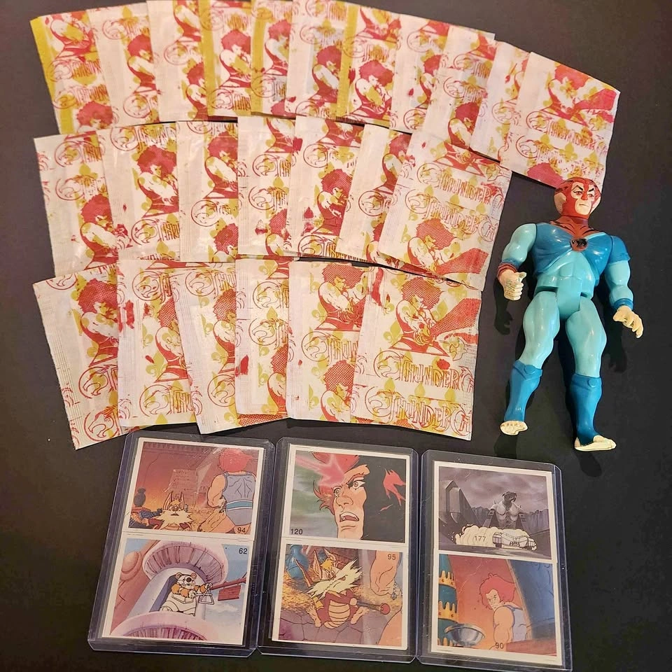 Vintage 1980s ThunderCats Lot - 24 Sealed Packs + Tygra Figure