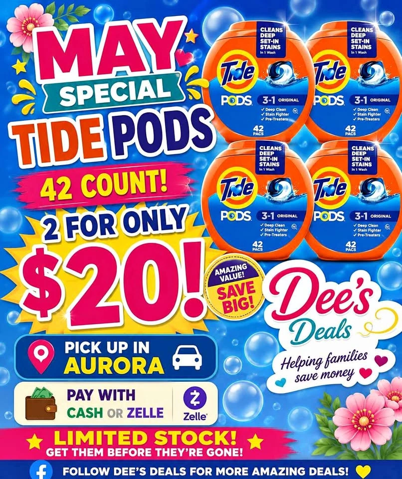 Two big Tide Pods 42 count Only $20!!