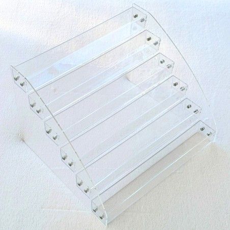 6-Tier Clear Acrylic Display Shelf for Polish & Cosmetics