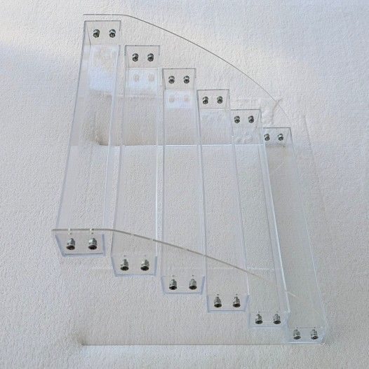 6-Tier Clear Acrylic Display Shelf for Polish & Cosmetics - photo 3