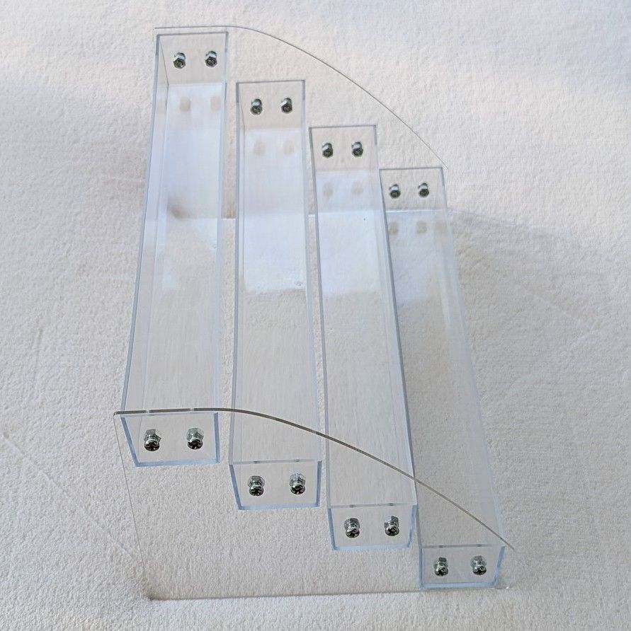 4-Tier Clear Acrylic Display Rack for Nail Polish & Cosmetics - photo 3
