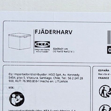 IKEA White Storage Box With Lid FJADERHARV (similar to Tjena) - photo 2