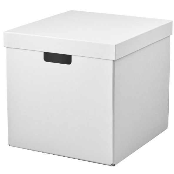 IKEA White Storage Box With Lid FJADERHARV (similar to Tjena) - photo 3