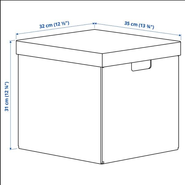 IKEA White Storage Box With Lid FJADERHARV (similar to Tjena) - photo 4