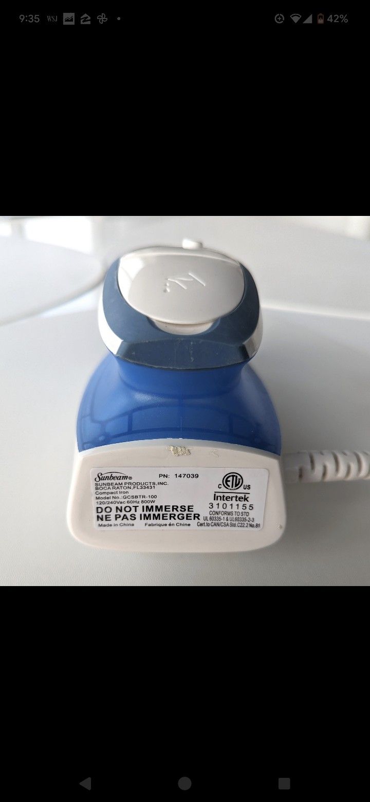 Sunbeam Travel Iron - photo 3