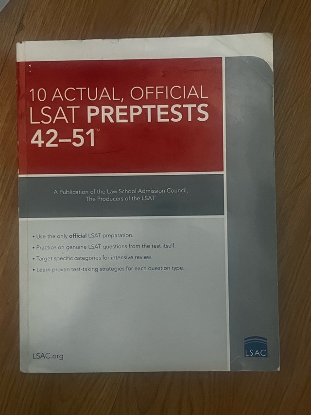 10 Actual Official LSAT Preptests 42-51