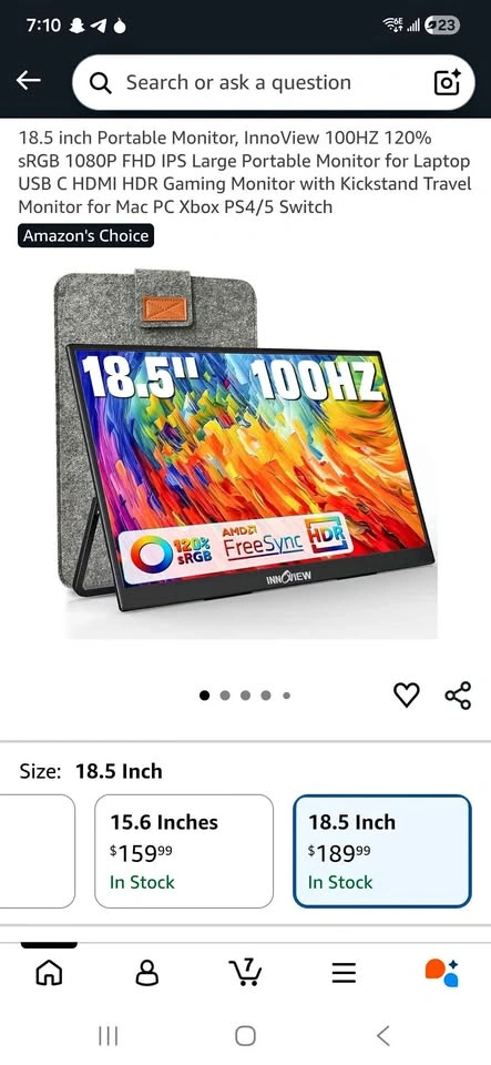 18.5 inch Portable Monitor