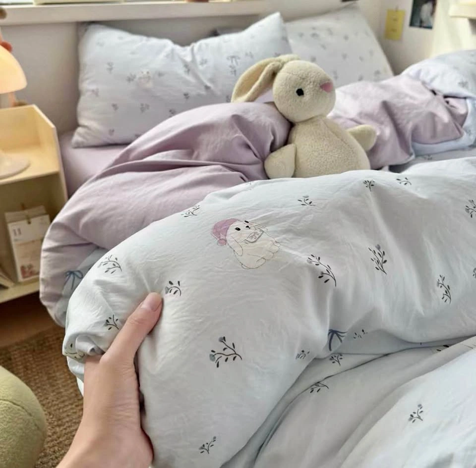 Brand New!! Bunny Floral Bedding 3 Piece Set
