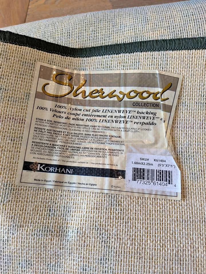 Area Rug green with beige