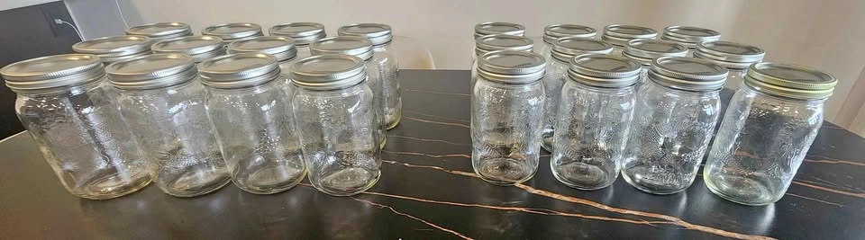 Bernardin 1L Wide Mouth Mason Jars with Lids (12 or 24 Pack)