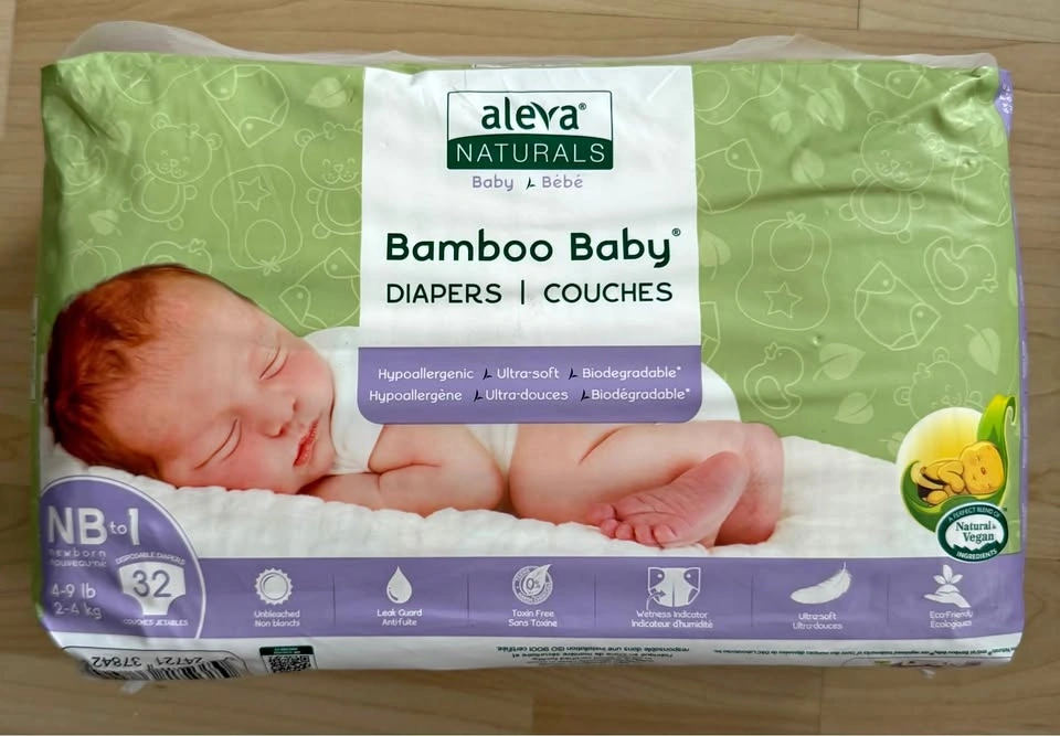Brand New Aleva Naturals Bamboo Baby Diapers