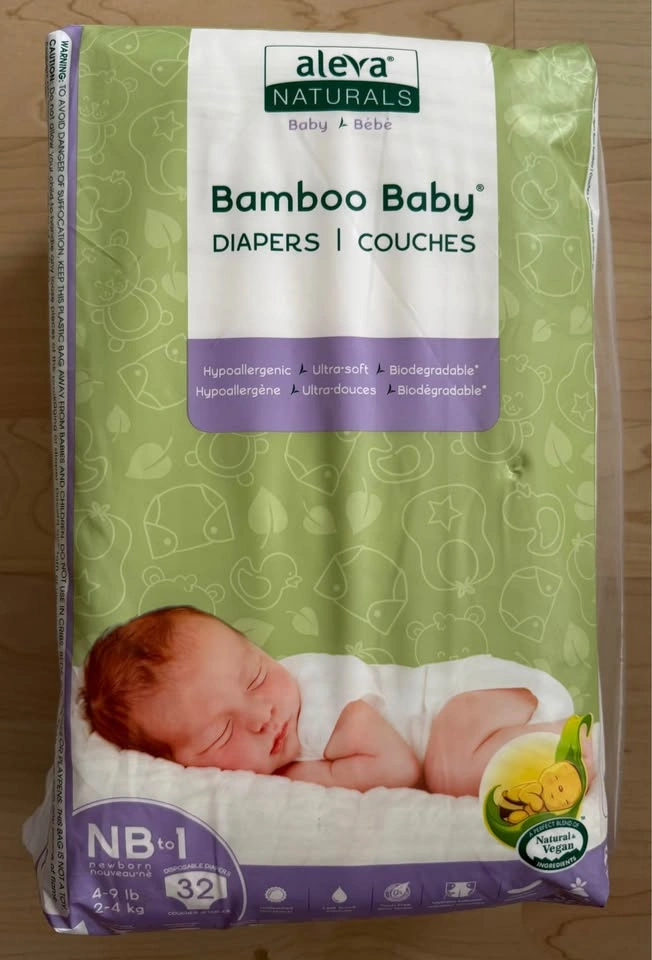Brand New Aleva Naturals Bamboo Baby Diapers - photo 2