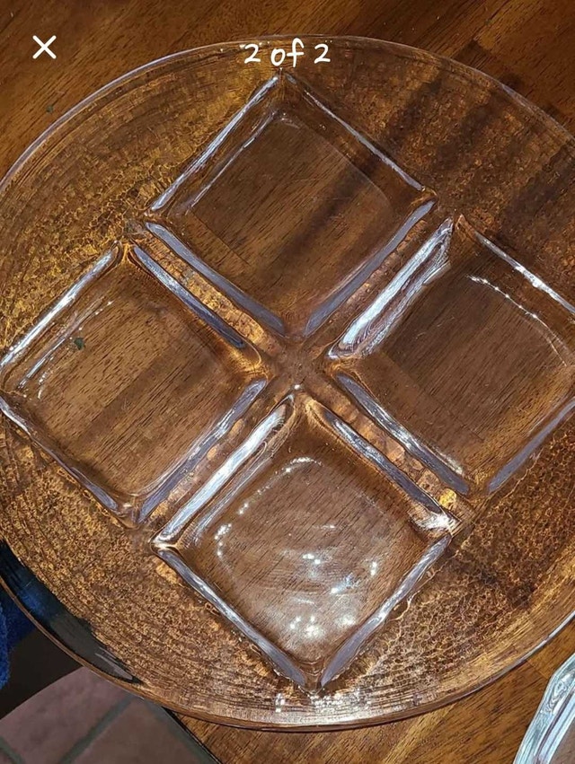 3 Crystal Serving Platters - photo 2