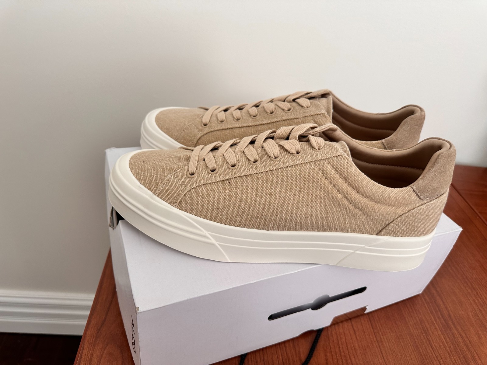 ALDO WILDSIDE-101 Men's Beige Canvas Sneakers - Size 12 - photo 3