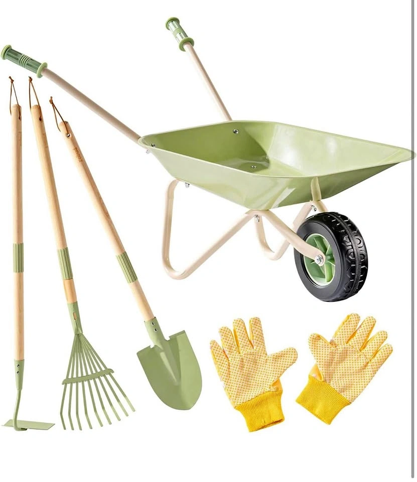 Kids Wheelbarrow Set - 5PCS Gardening Tools