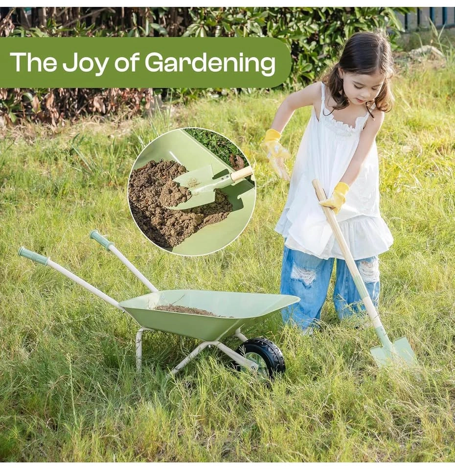 Kids Wheelbarrow Set - 5PCS Gardening Tools - photo 4