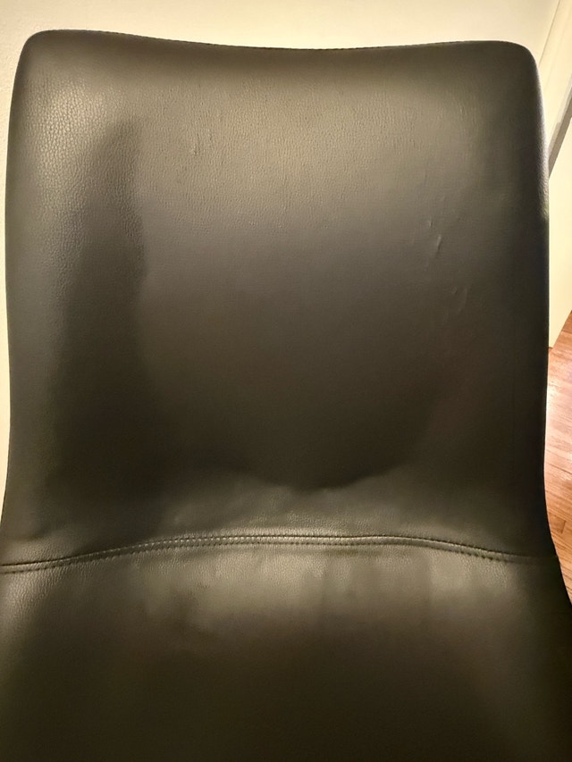 4 Faux Leather Dining Chairs - Black - photo 4