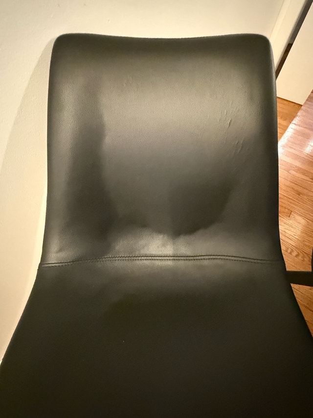 4 Faux Leather Dining Chairs - Black - photo 5