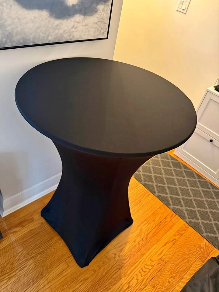 Black Spandex Linen Cocktail Table