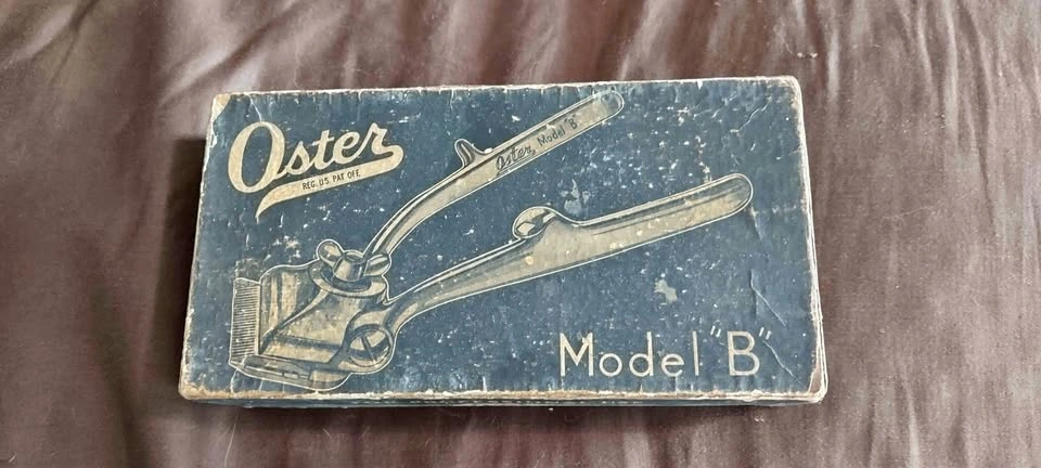 *VINTAGE* Oster Model B Manual Clippers 1931 CIB Collectable