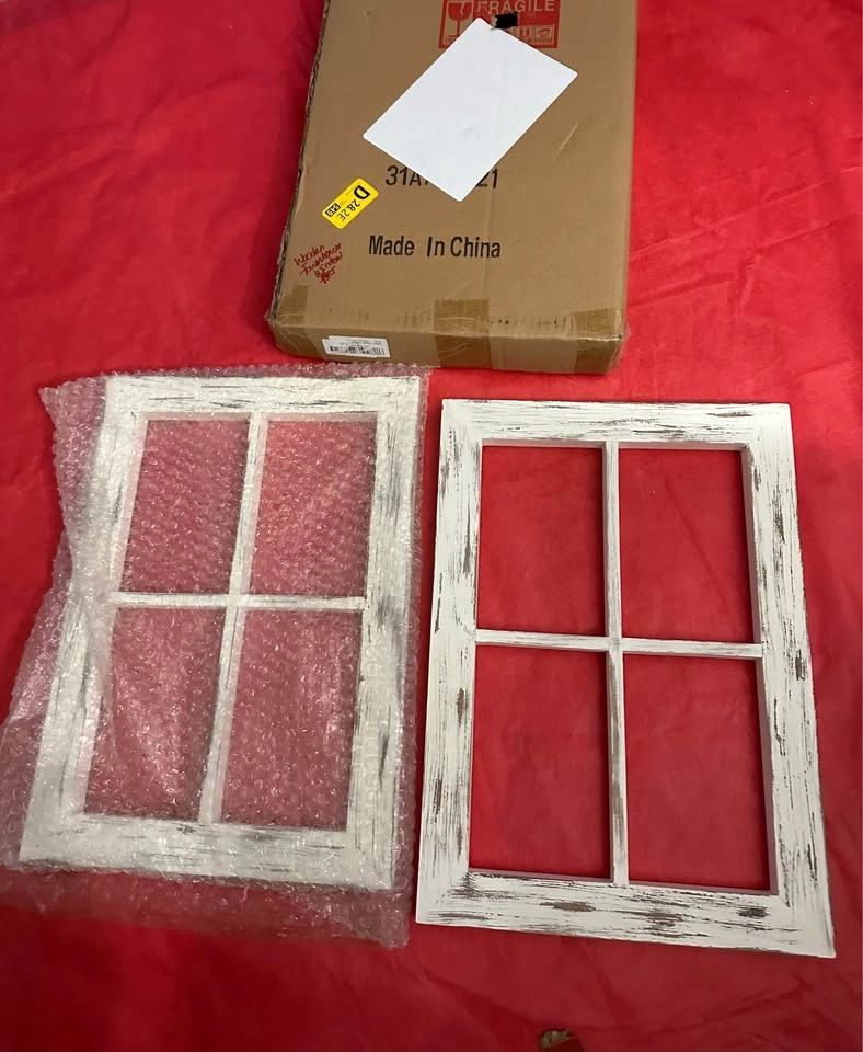 Barnwood Rustic Window Wall Decor - New 15.8" x 11" - photo 2