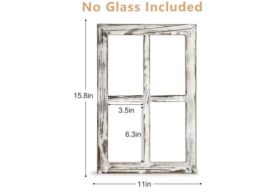 Barnwood Rustic Window Wall Decor - New 15.8" x 11" - photo 3