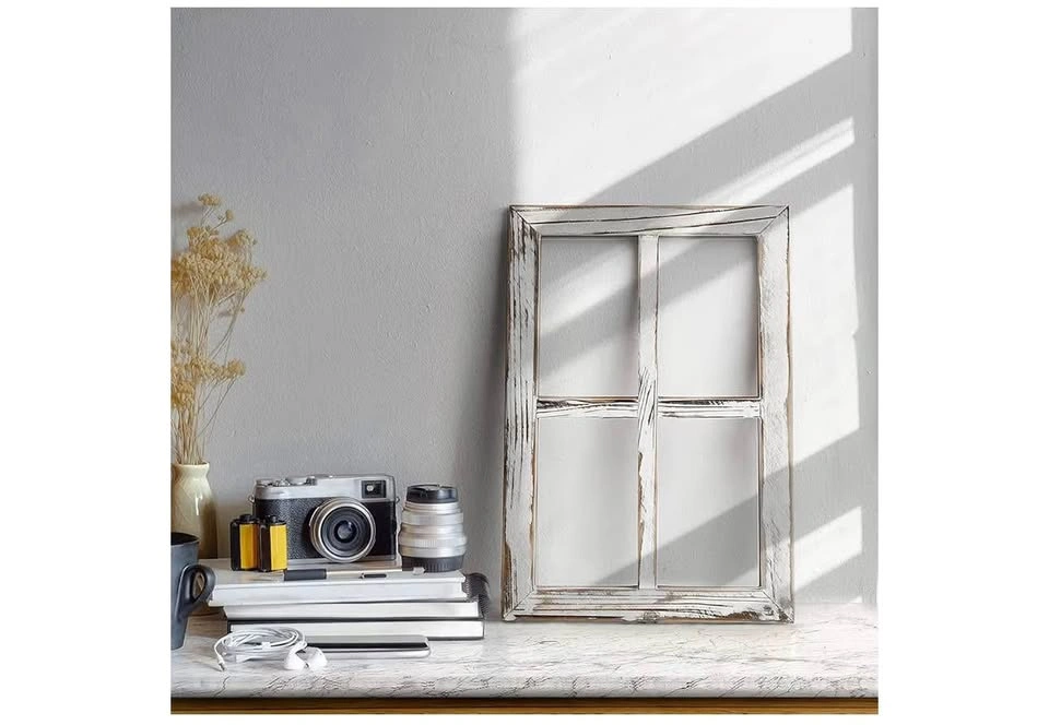 Barnwood Rustic Window Wall Decor - New 15.8" x 11" - photo 4