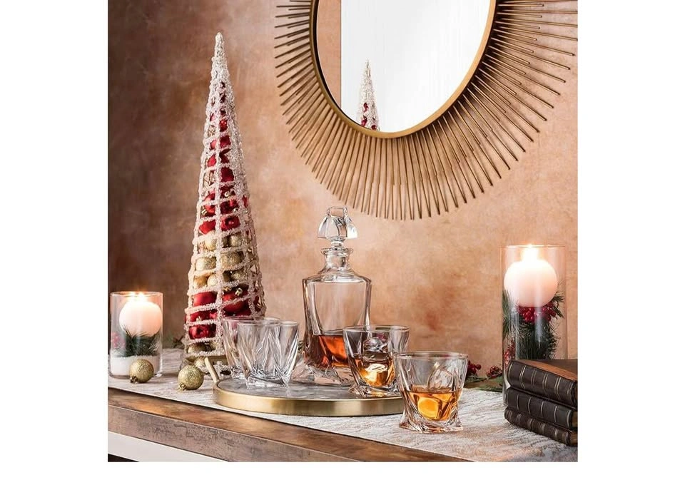 Whiskey glass Decanter Set Twist Design-new 5 piece - photo 5