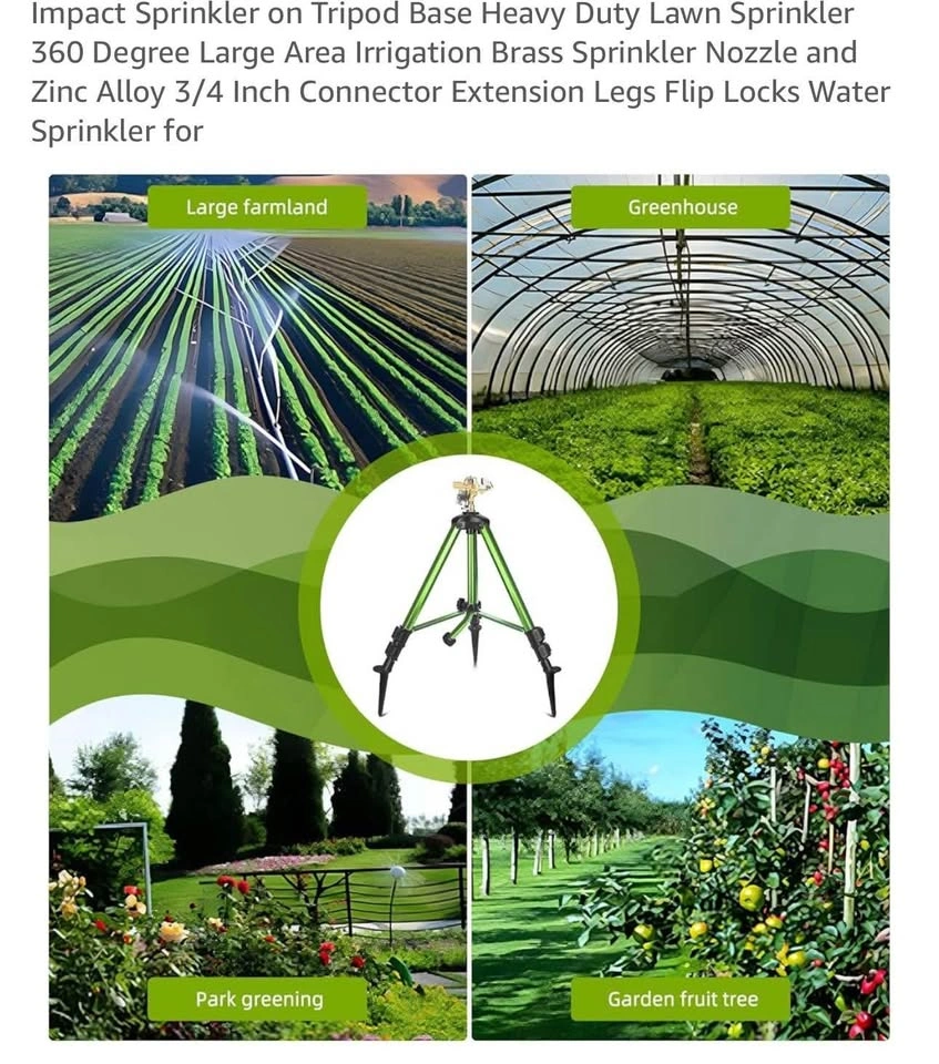 New Lawn Sprinkler on Tripod - Large Irrigation Base - photo 3