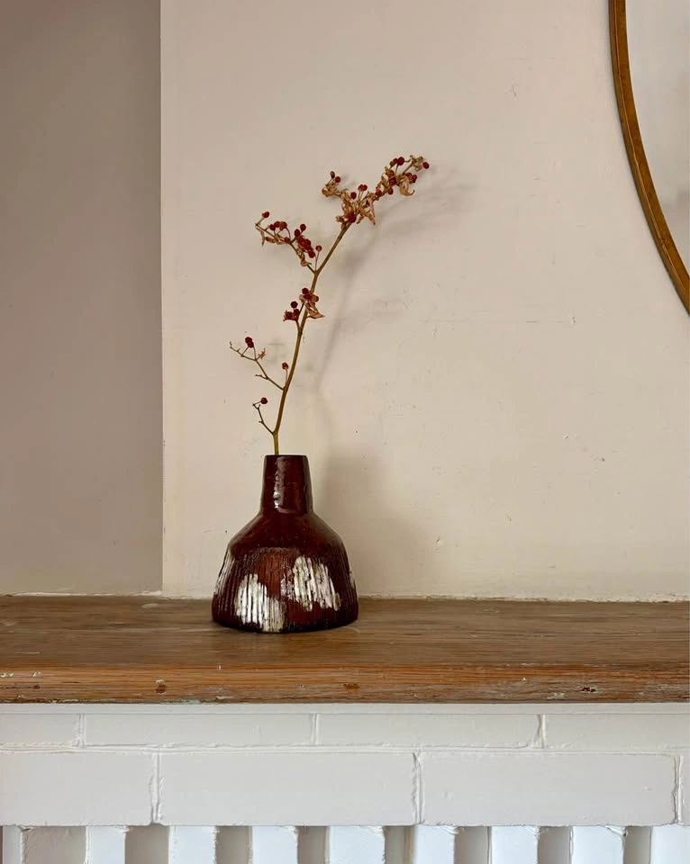 Vintage Anke van Ginhoven Studio Pottery Vase - Sutton Quebec MC